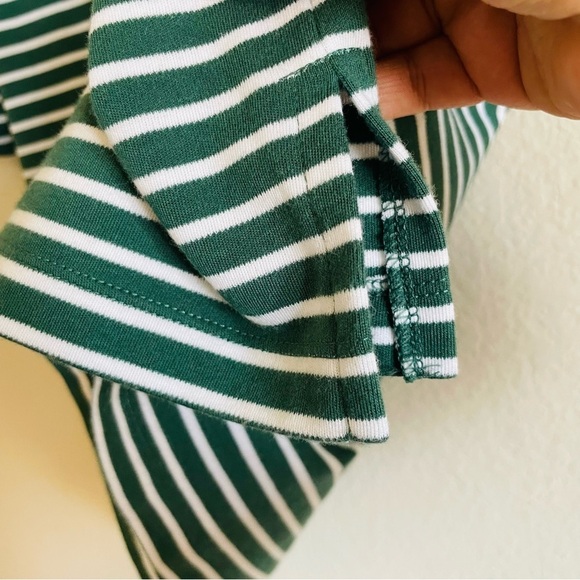 Croft&Borrow womans green peasant striped top size XL spring prairie florals - Picture 8 of 12
